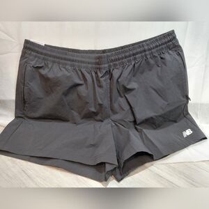 NWT New Balance Mens Athletic Stretch Black Running Short SIZE 2XL 5" Inseam